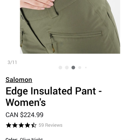 Salomon insulated snowpant new with tags, size XL - Picture 4 of 6